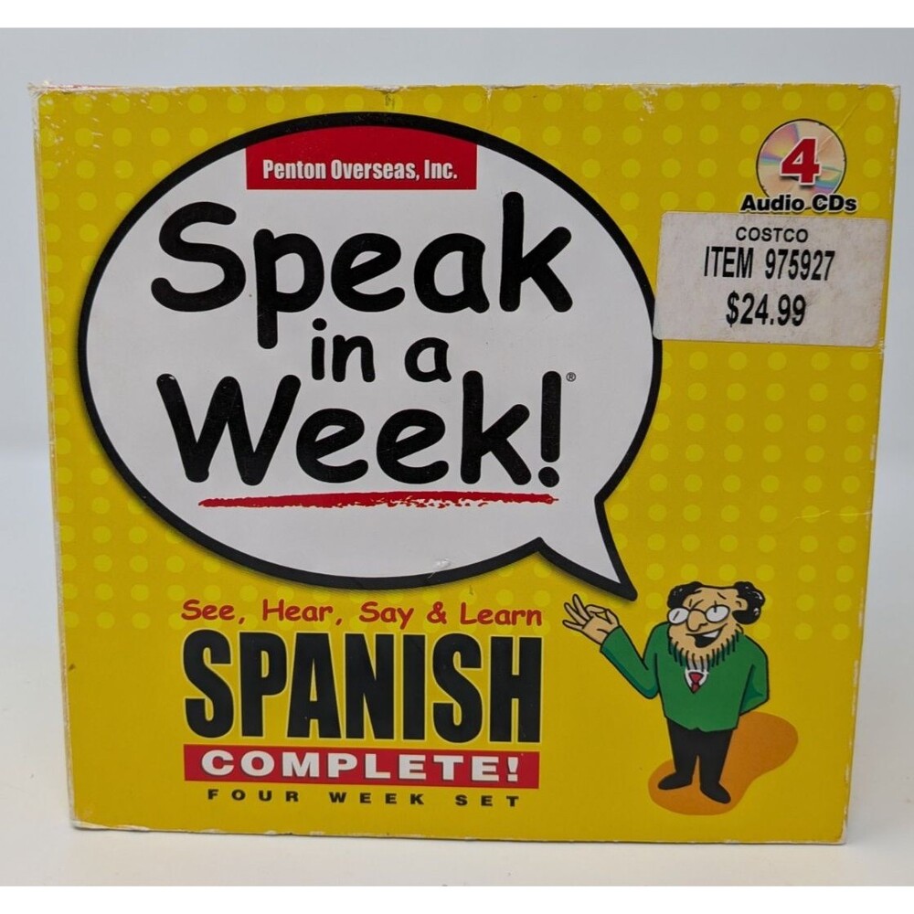 Speak in a Week! Spanish Complete 4-Week Set Penton Overseas 4 Books 4 CDs
